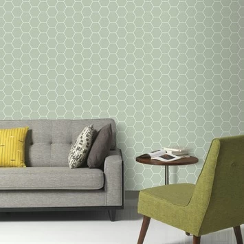 Superfresco Easy Vliesbehang Honingraat Groen 101811 4 Superfresco Easy Vliesbehang Honingraat Groen 101811 - Afbeelding 2