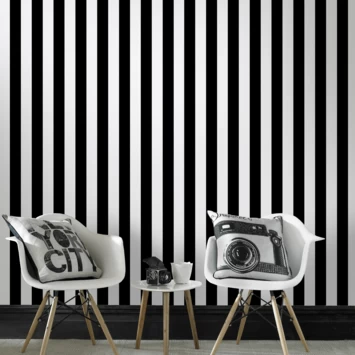 Superfresco Easy Vliesbehang Strepen Zwart-wit 100099 5 Superfresco Easy Vliesbehang Strepen Zwart-wit 100099 - Afbeelding 3