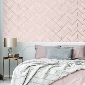 Superfresco Easy Vliesbehang Losanges Roze 106156 4 Superfresco Easy Vliesbehang Losanges Roze 106156 - Afbeelding 2