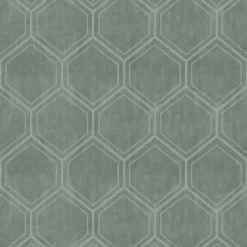 Superfresco Easy Vliesbehang Hexagon Groen 118149