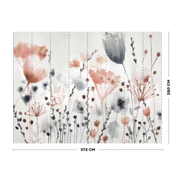 Fotobehang Watercoloured Meadow (89506) 6 Fotobehang Watercoloured Meadow (89506) - Afbeelding 4