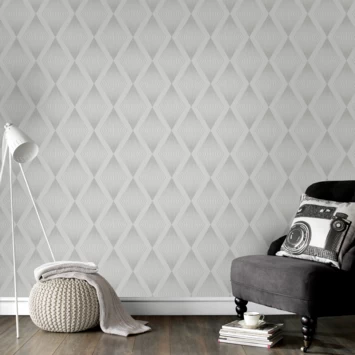 Vliesbehang Chandelier Glitter Zilver 111783 4 Vliesbehang Chandelier Glitter Zilver 111783 - Afbeelding 2